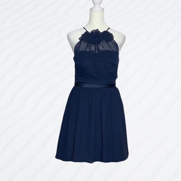 Alfred Angelo Short Navy Party / bridesmaids  Dress Size 6 - Picture 1 of 4